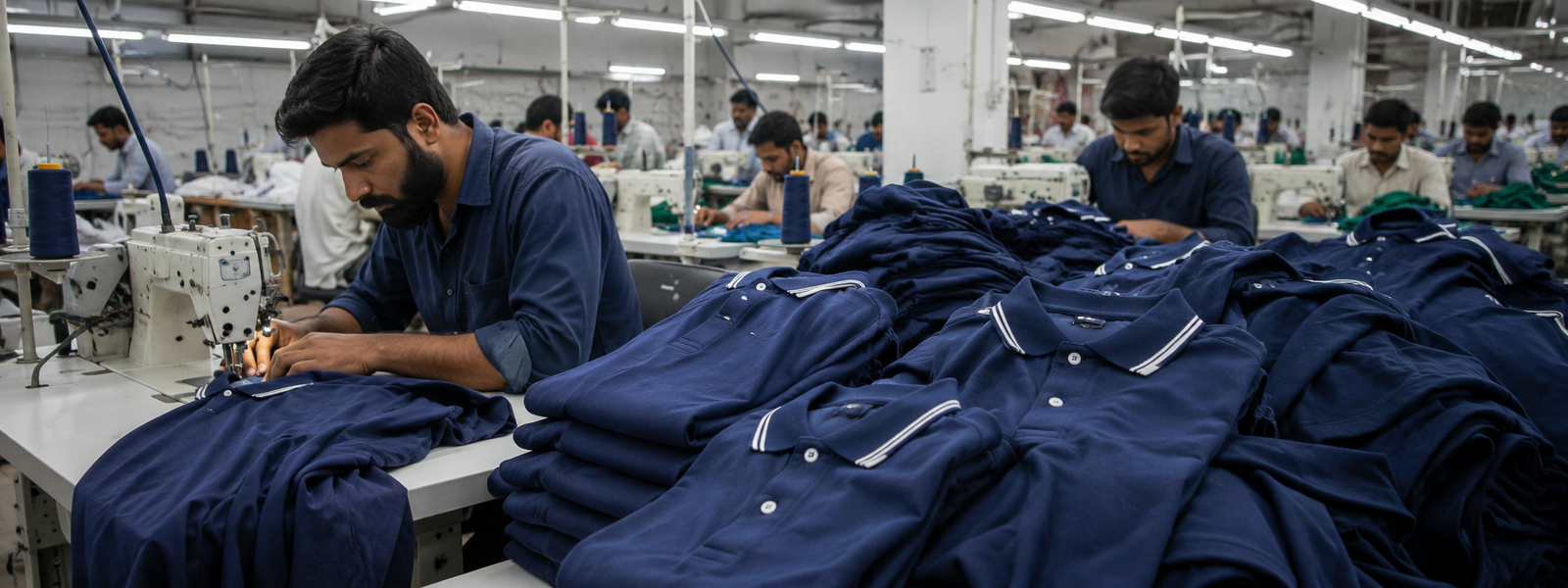 SYED GARMENTS Polo shirts in production